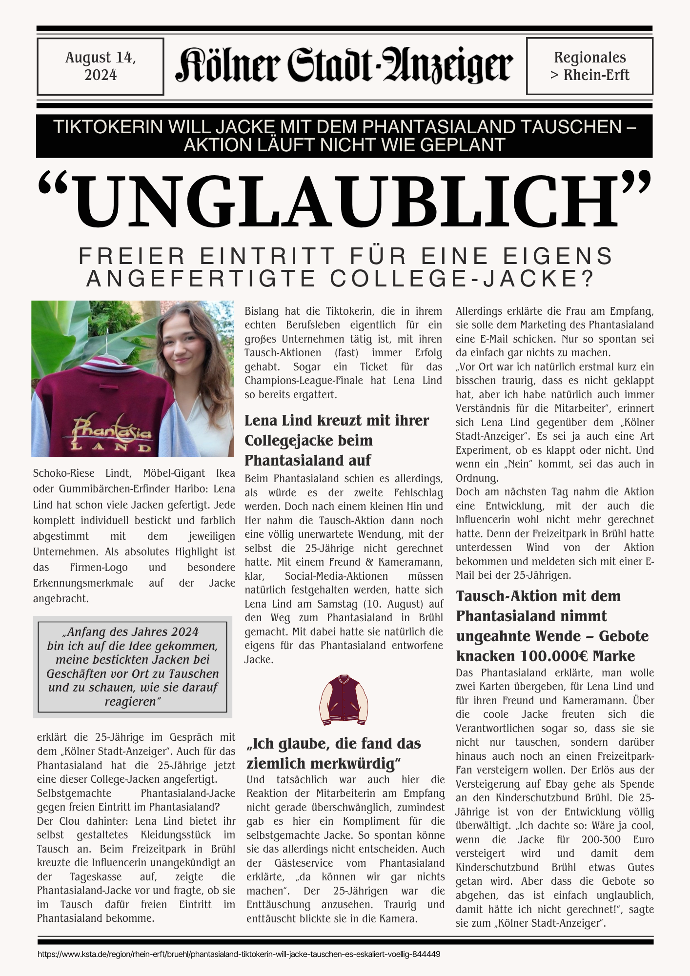 Kölner Stadt-Anzeiger Zeitungsartikel